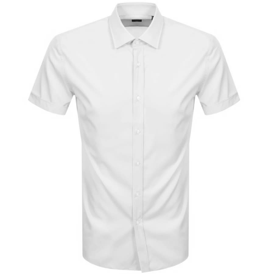 Alternative Image for ProductBOSS Jats Short Sleeved Shirt White1